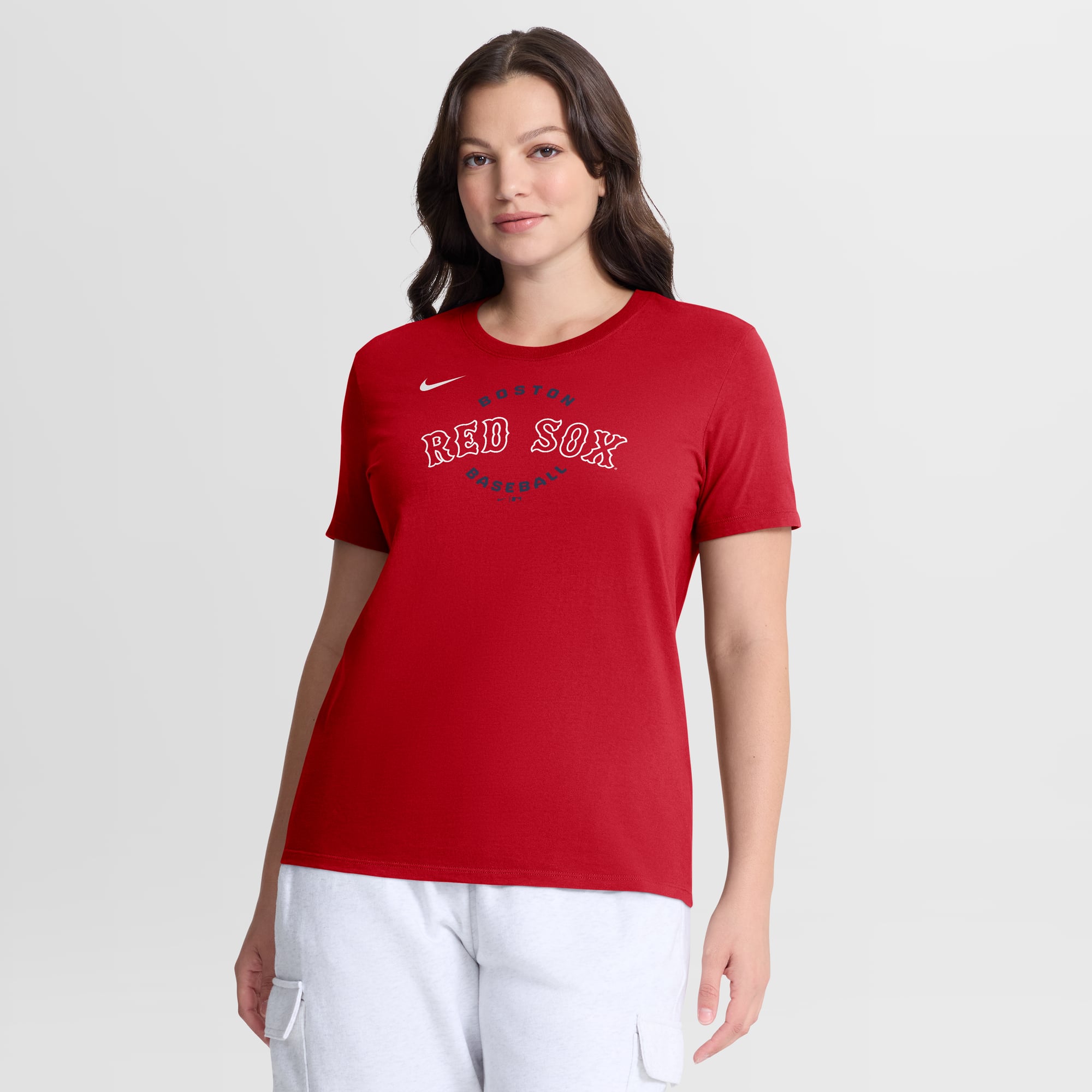 Boston Red Sox Nike Short Sleeve Cotton Tee – Womens Boston Red Sox Nike Short Sleeve Cotton Tee – Womens