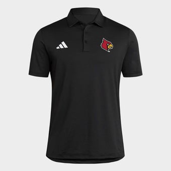 Men's adidas Black Louisville Cardinals Ultimate 365 Stripe Polo