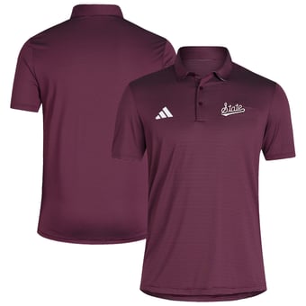 Men's adidas Maroon Mississippi State Bulldogs Ultimate 365 Stripe Polo