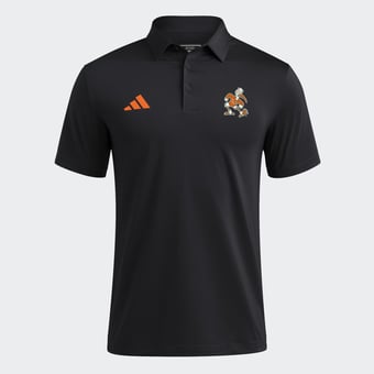 Men's adidas Black Miami Hurricanes Ultimate 365 Solid Polo