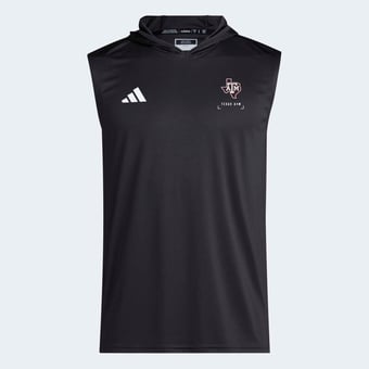 Men's adidas Black Texas A&M Aggies D4T Sleeveless Hoodie