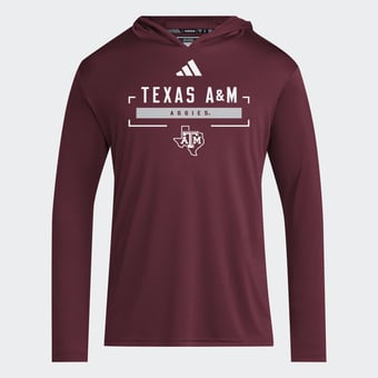 Men's adidas Maroon Texas A&M Aggies D4T Long Sleeve Hooded T-Shirt