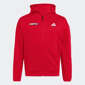 Men's adidas Red Louisville Cardinals Z.N.E Full-Zip Hoodie