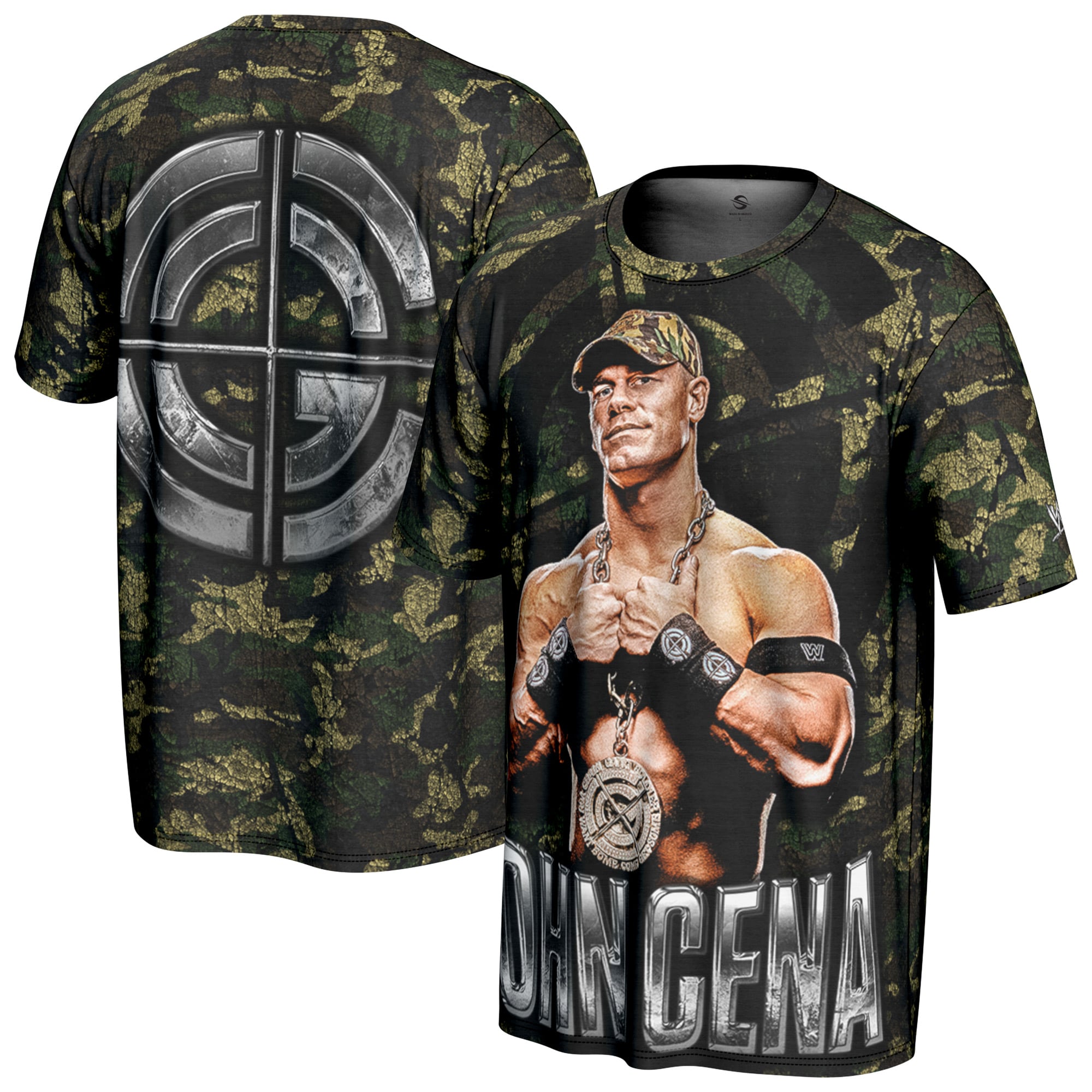 Men's ProSphere Black John Cena Chain T-Shirt