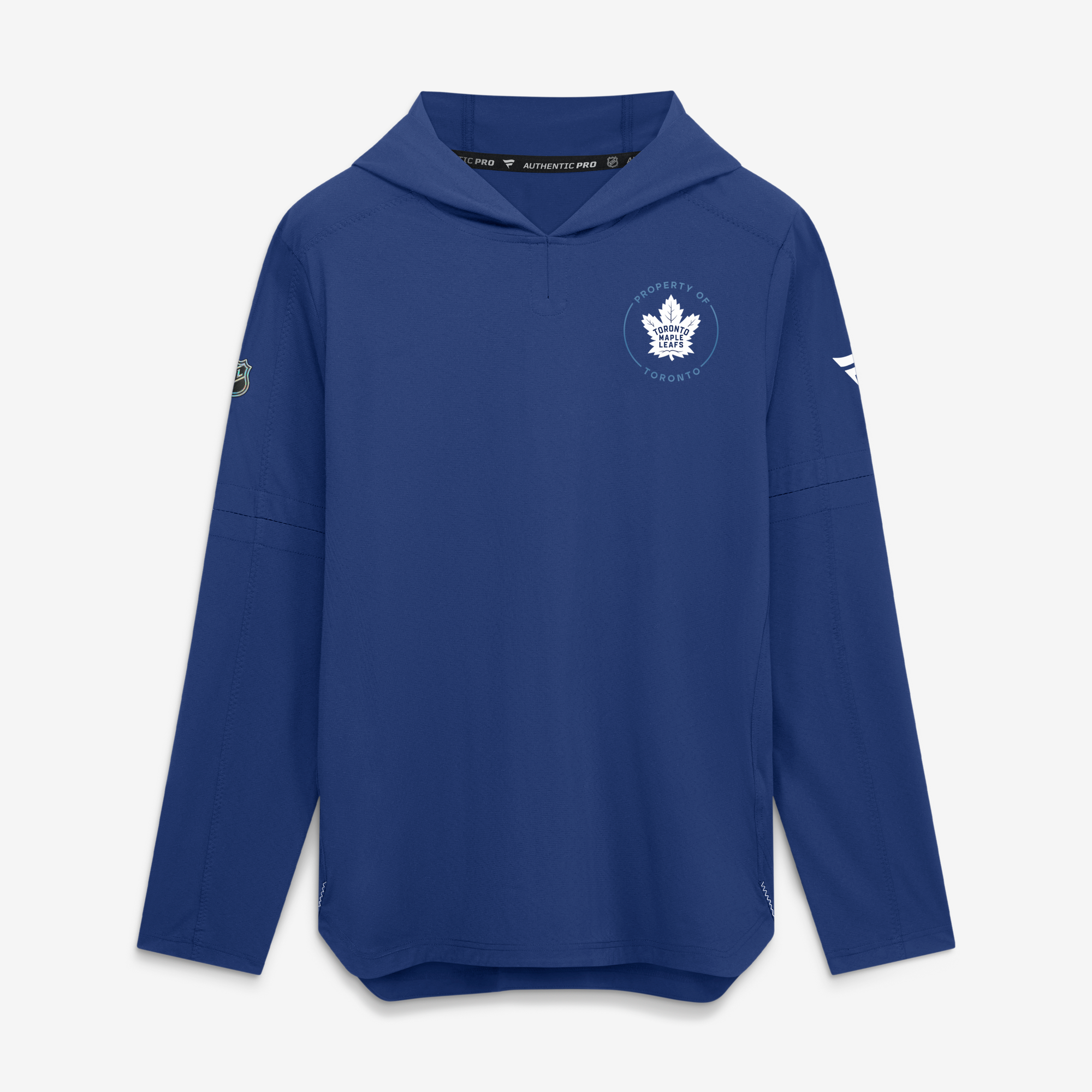 Men's Fanatics Blue Toronto Maple Leafs Authentic Pro Train Lightweight Pullover Hoodie