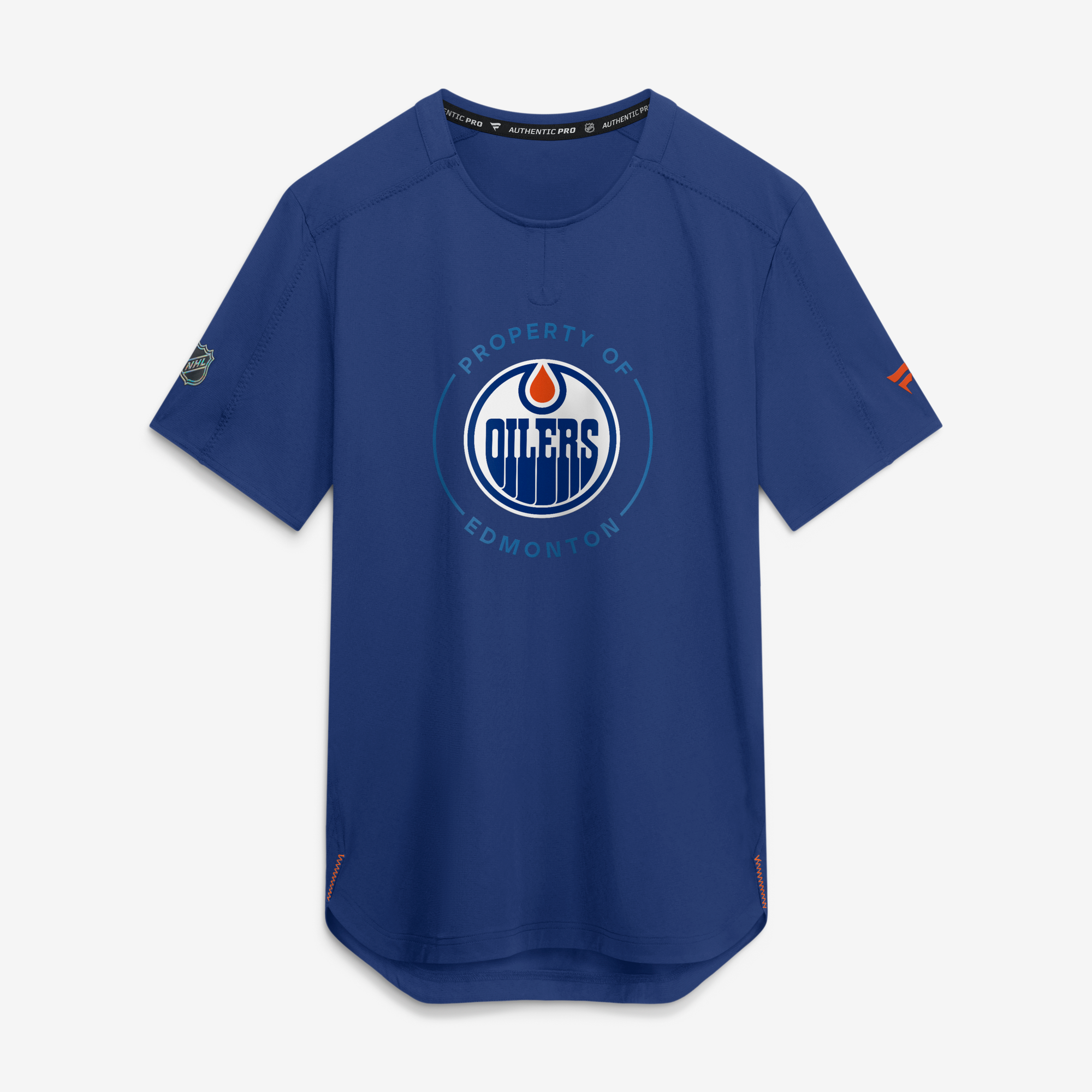 Men's Fanatics Royal Edmonton Oilers Authentic Pro Train Performance T-Shirt