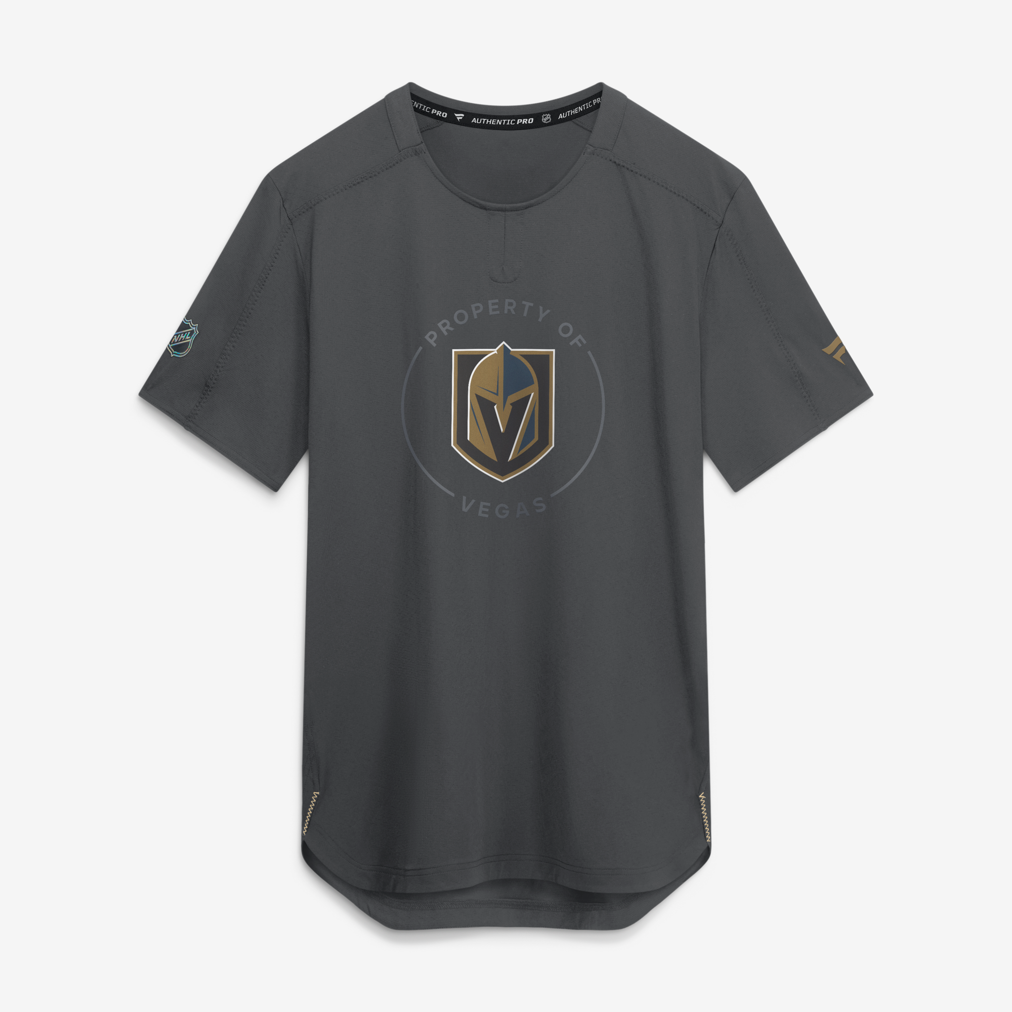 Men's Fanatics Gray Vegas Golden Knights Authentic Pro Train Performance T-Shirt