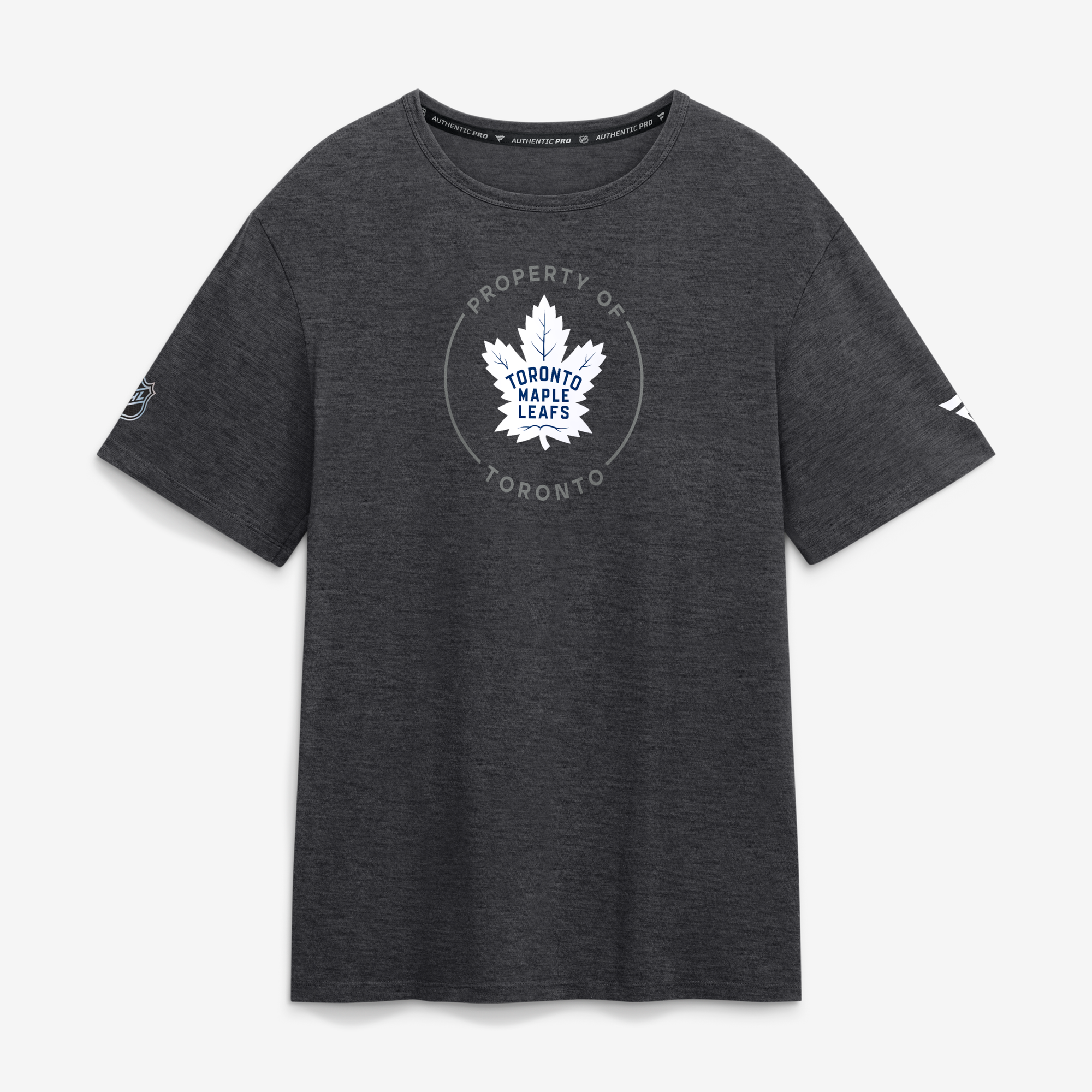 Men's Fanatics Heather Charcoal Toronto Maple Leafs Authentic Pro Property Of T-Shirt