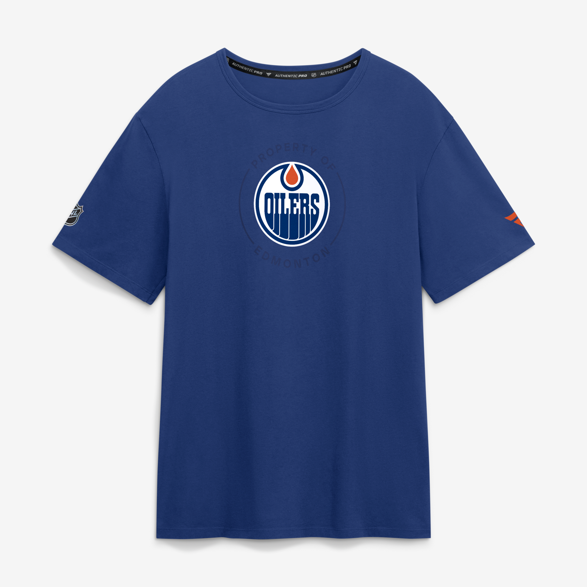 Men's Fanatics Royal Edmonton Oilers Authentic Pro Property Of T-Shirt
