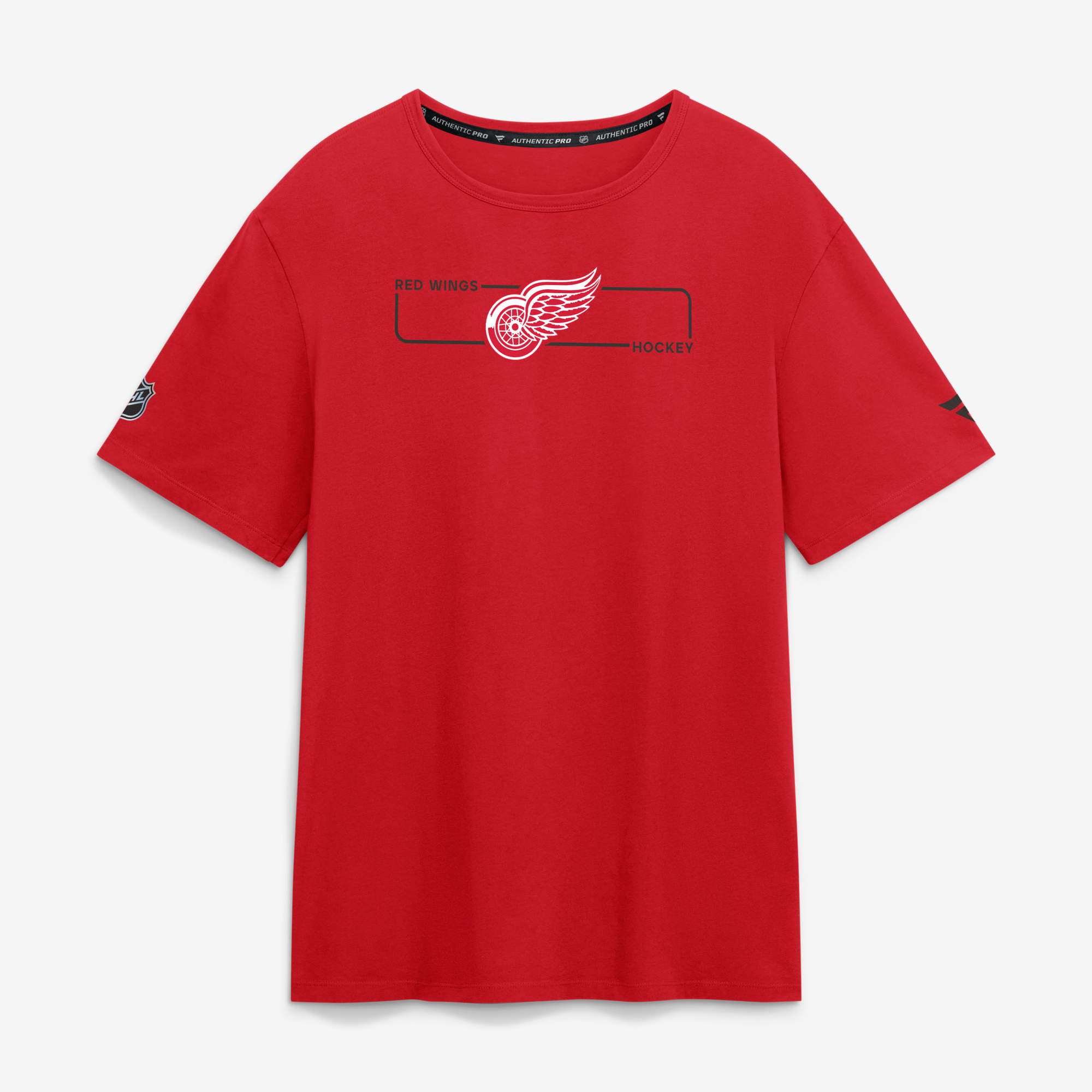 Men's Fanatics Red Detroit Red Wings Authentic Pro Primary Logo T-Shirt