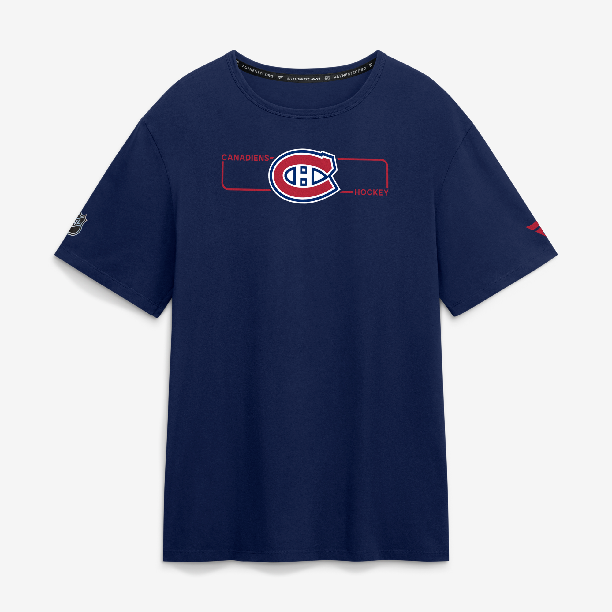 Men's Fanatics Navy Montreal Canadiens Authentic Pro Primary Logo T-Shirt