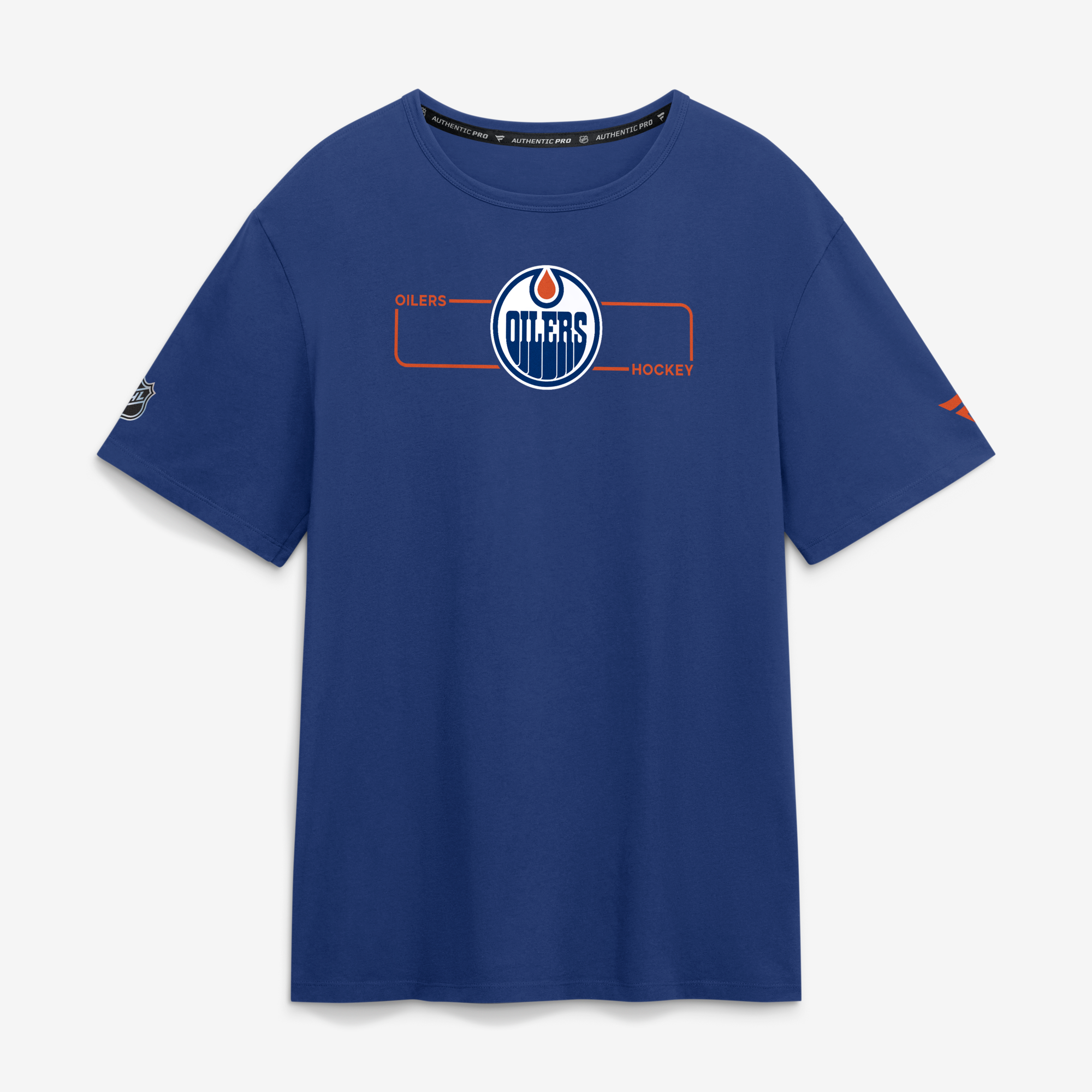 Men's Fanatics Royal Edmonton Oilers Authentic Pro Primary Logo T-Shirt