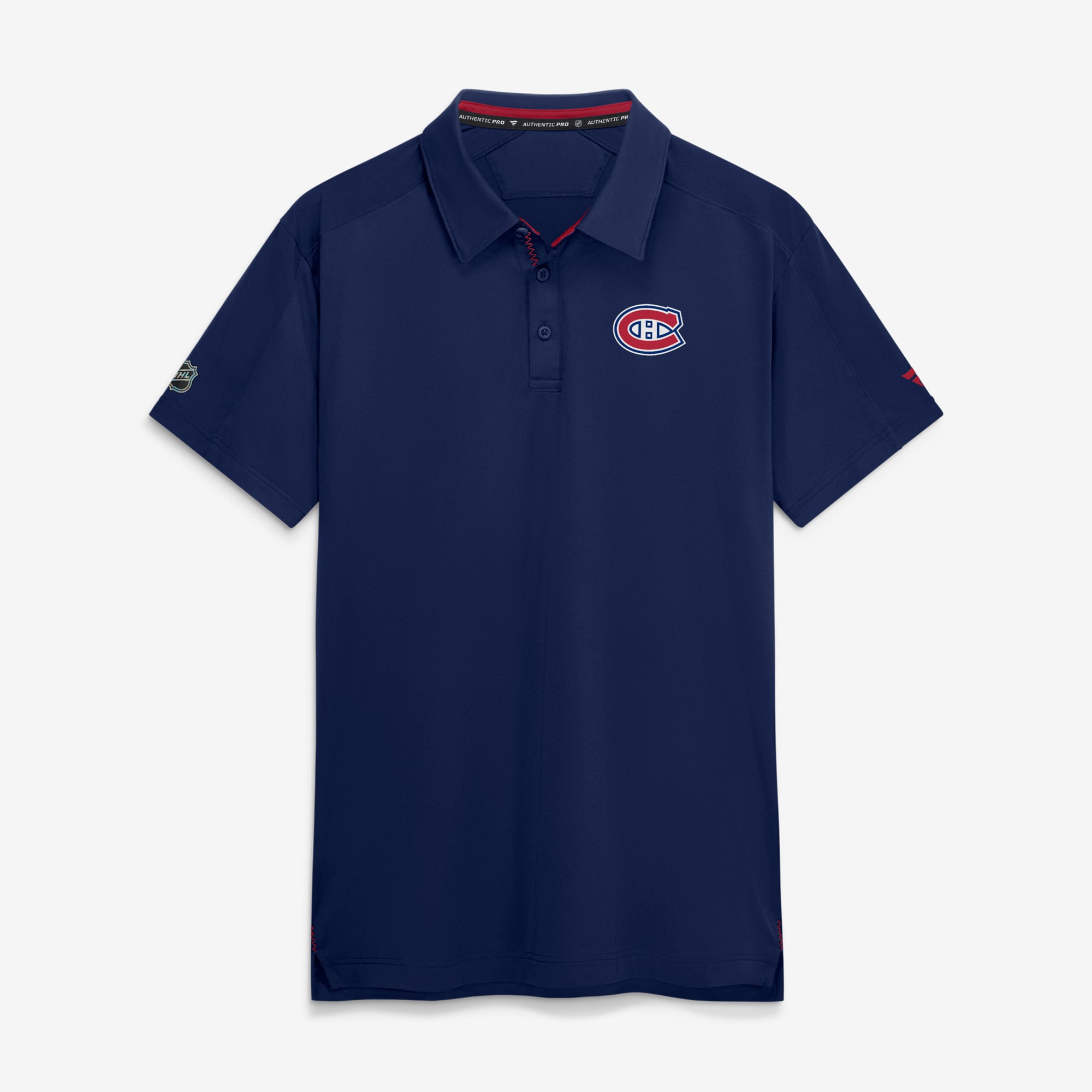 Men's Fanatics Navy Montreal Canadiens Authentic Pro Rink Polo