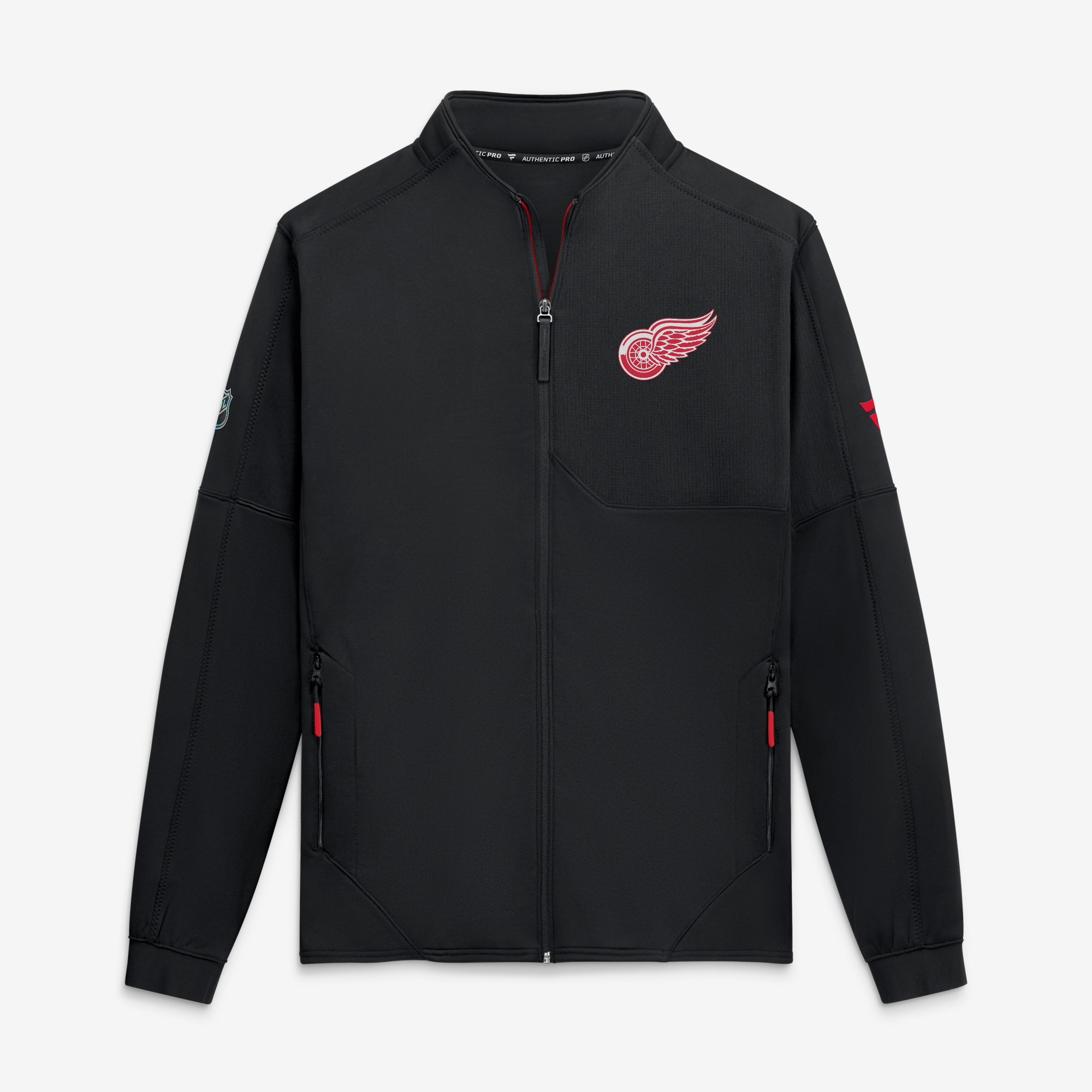 Men's Fanatics Black Detroit Red Wings Authentic Pro Rink Fleece Full-Zip Jacket