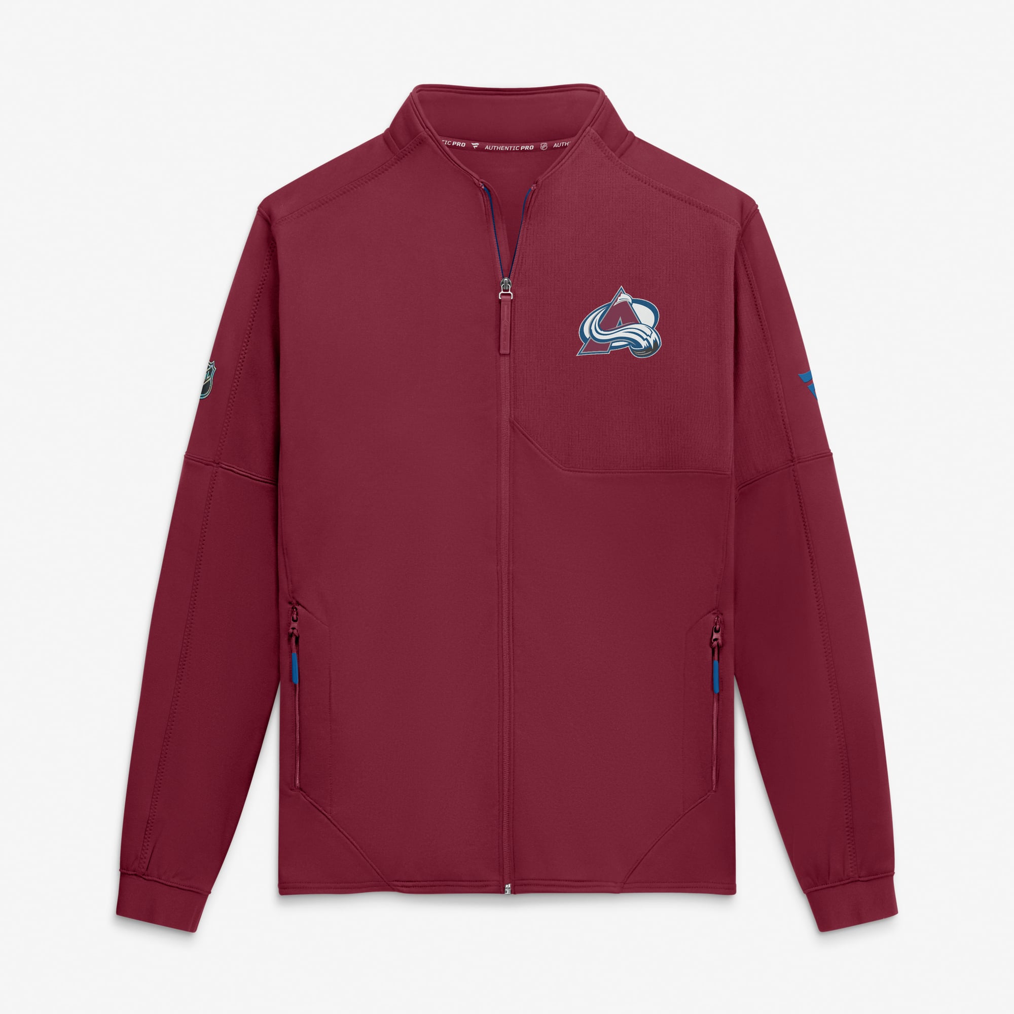 Men's Fanatics Burgundy Colorado Avalanche Authentic Pro Rink Fleece Full-Zip Jacket