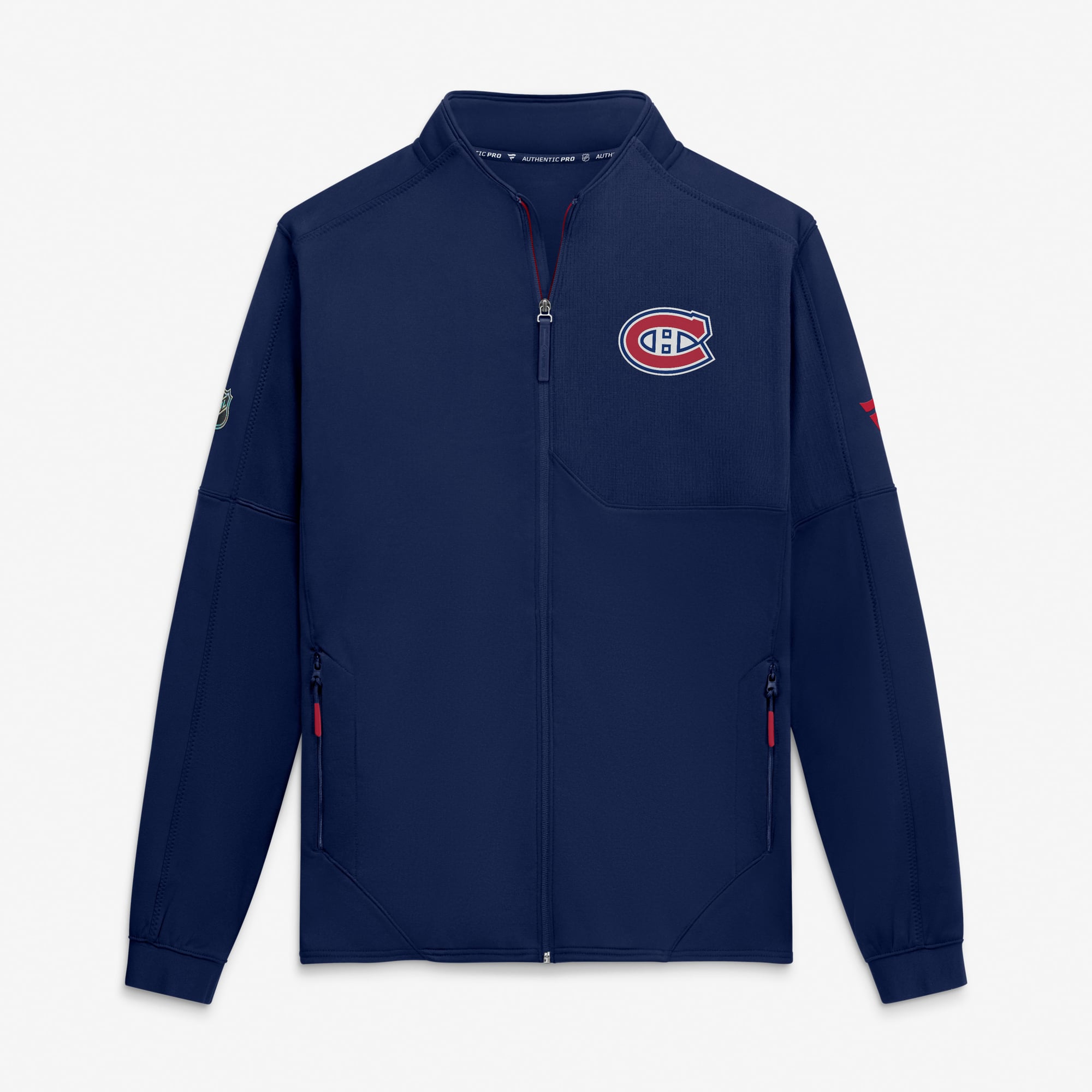 Men's Fanatics Navy Montreal Canadiens Authentic Pro Rink Fleece Full-Zip Jacket