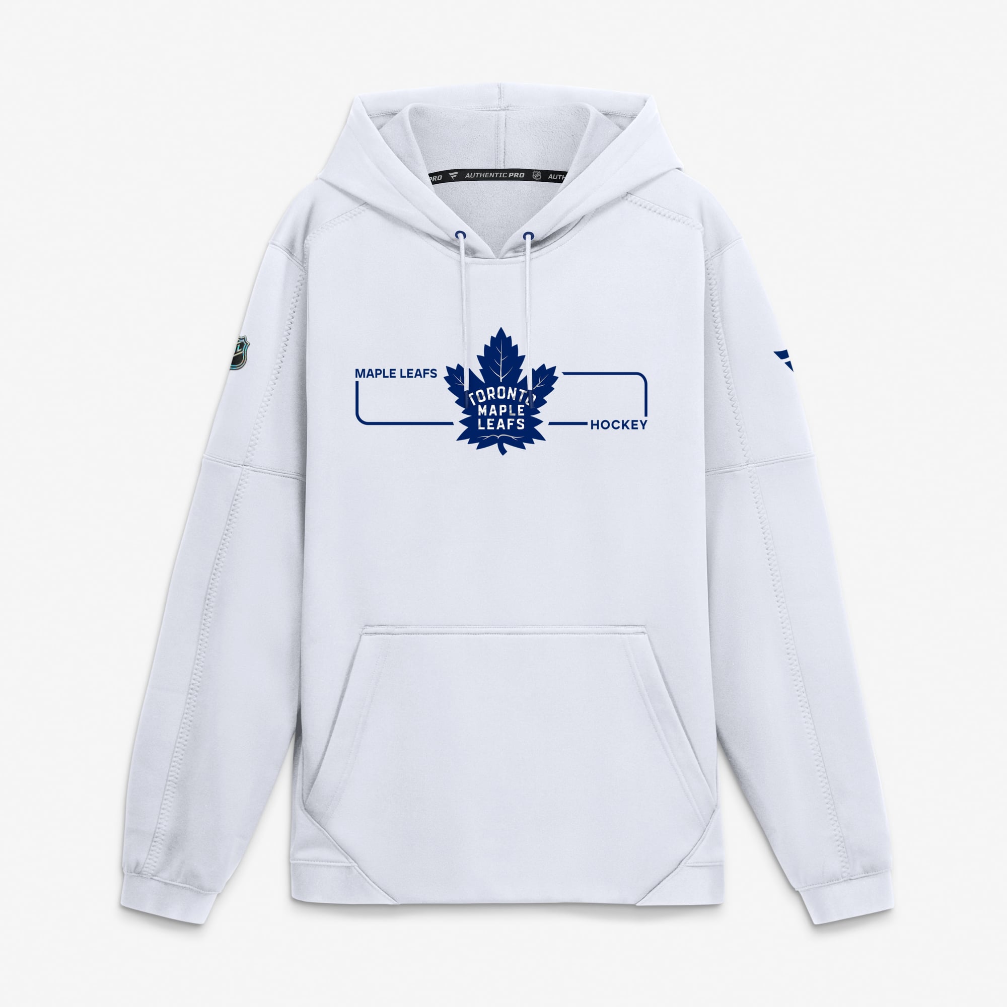 Men's Fanatics White Toronto Maple Leafs Authentic Pro Rink Fleece Pullover Hoodie