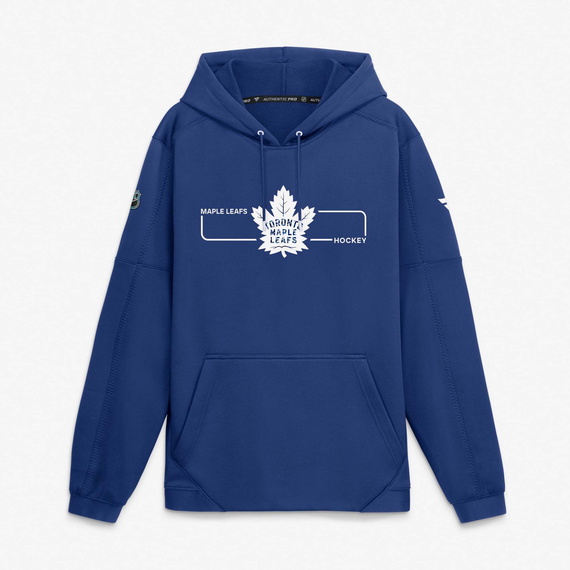 Men's Fanatics Blue Toronto Maple Leafs Authentic Pro Rink Fleece Pullover Hoodie