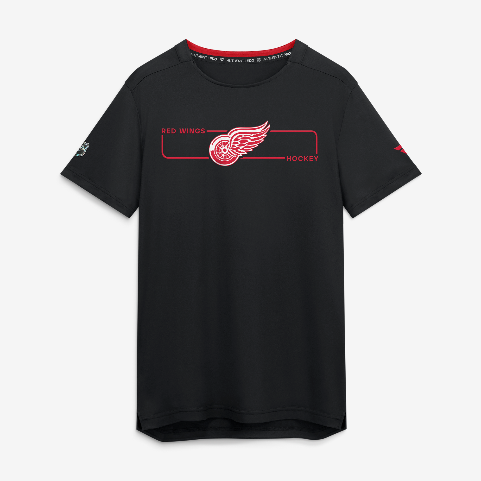 Men's Fanatics Black Detroit Red Wings Authentic Pro Rink Tech T-Shirt