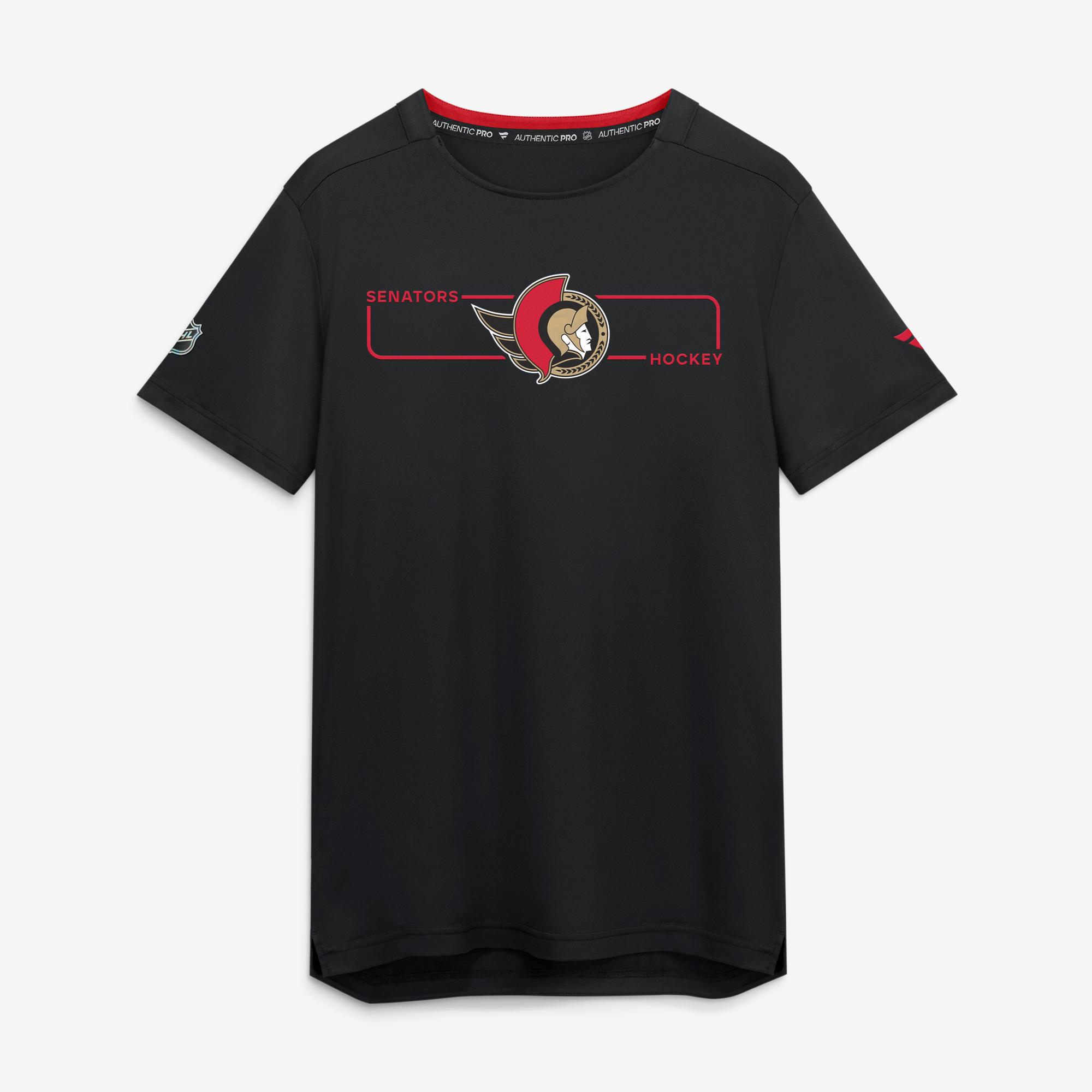Men's Fanatics Black Ottawa Senators Authentic Pro Rink Tech T-Shirt