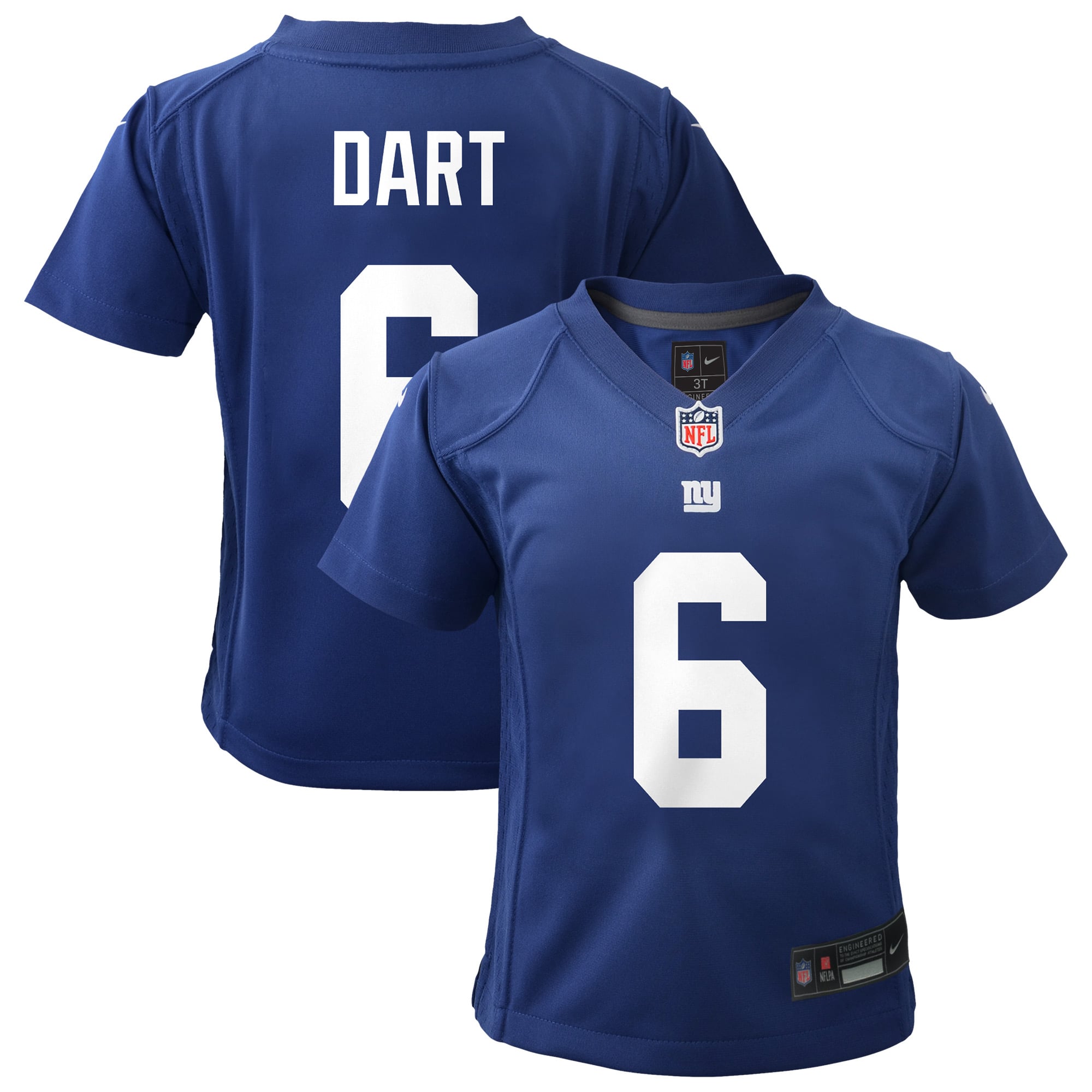 Toddler Nike Jaxson Dart Royal New York Giants Team Game Jersey