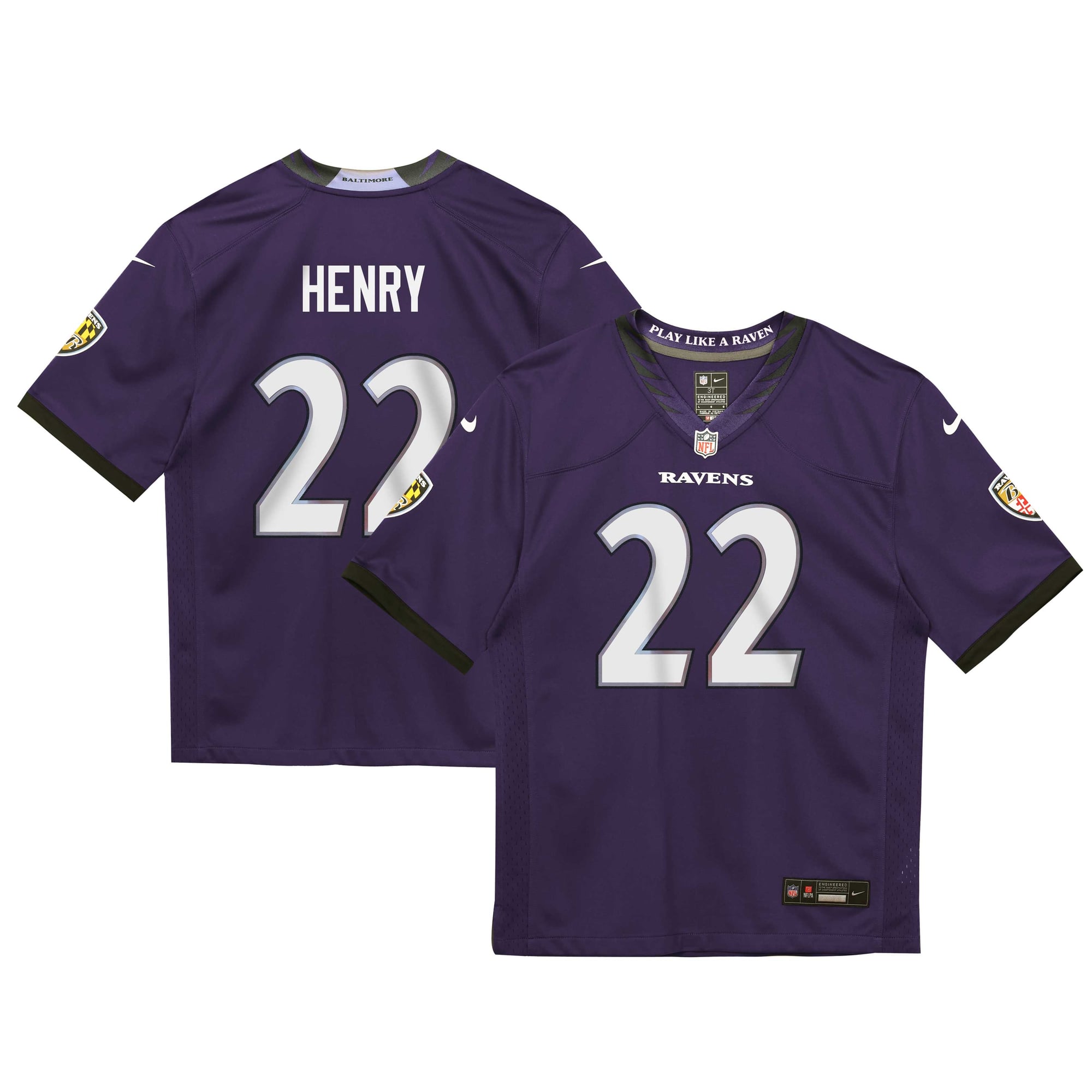 Infant Nike Derrick Henry Purple Baltimore Ravens Team Game Jersey