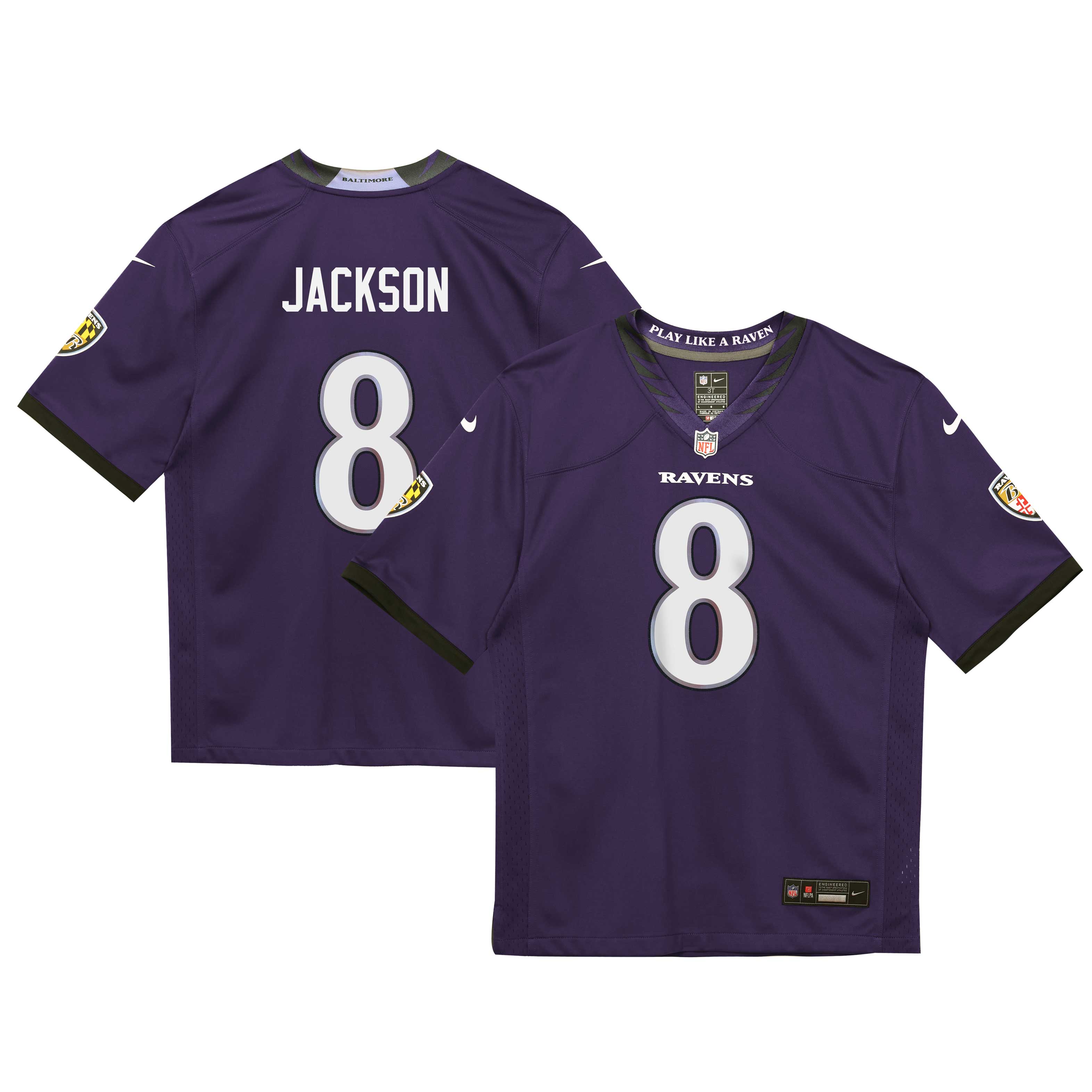 Infant Nike Lamar Jackson Purple Baltimore Ravens Team Game Jersey