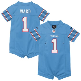 Newborn Nike Cameron Ward Blue Tennessee Titans Romper Game Jersey