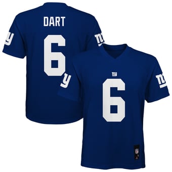 Youth Jaxson Dart Royal New York Giants Replica Jersey