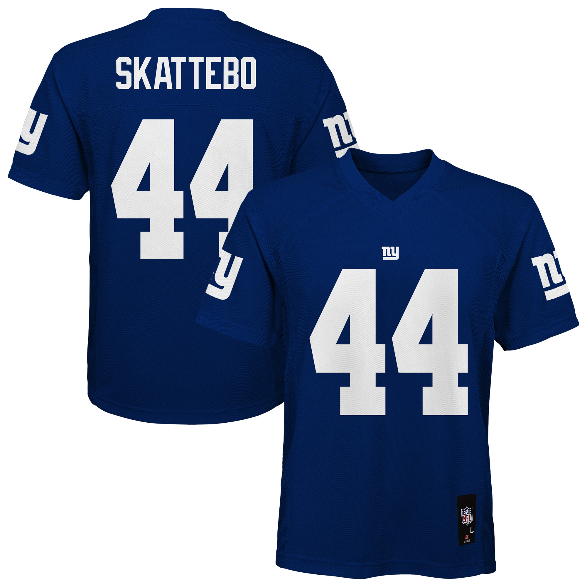 Outerstuff Big Boys and Girls Cam Skattebo Royal New York Giants Replica Jersey - Royal