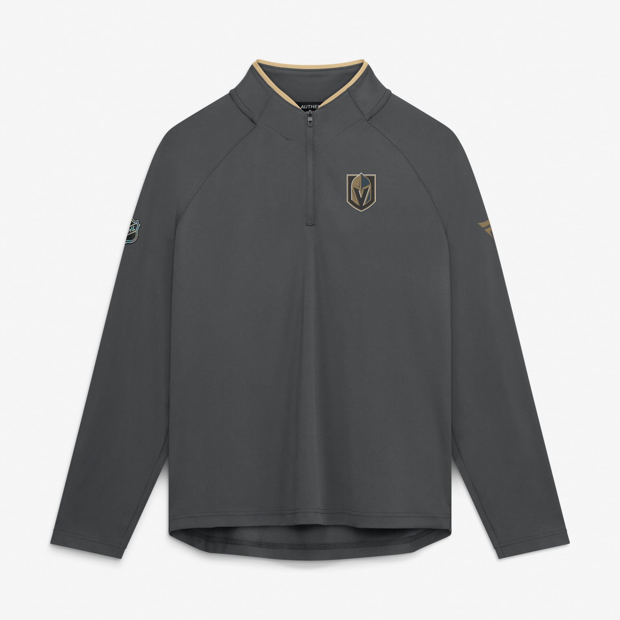 Women's Fanatics Gray Vegas Golden Knights Authentic Pro Rink Lightweight Quarter-Zip Pullover