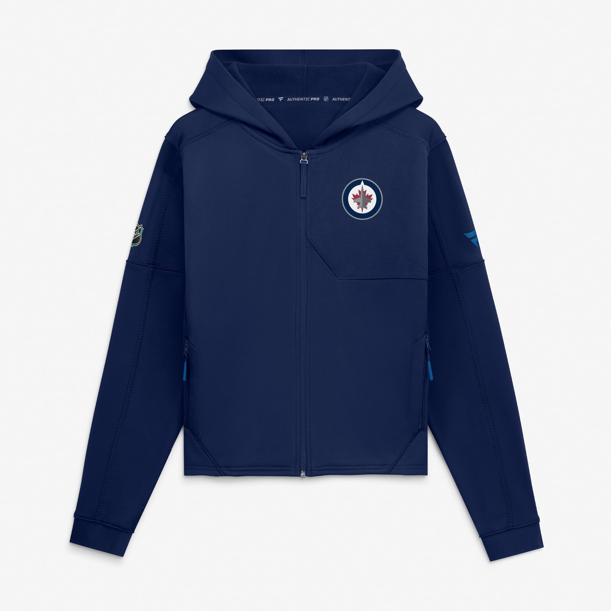 Women's Fanatics Navy Winnipeg Jets Authentic Pro Rink Full-Zip Hoodie