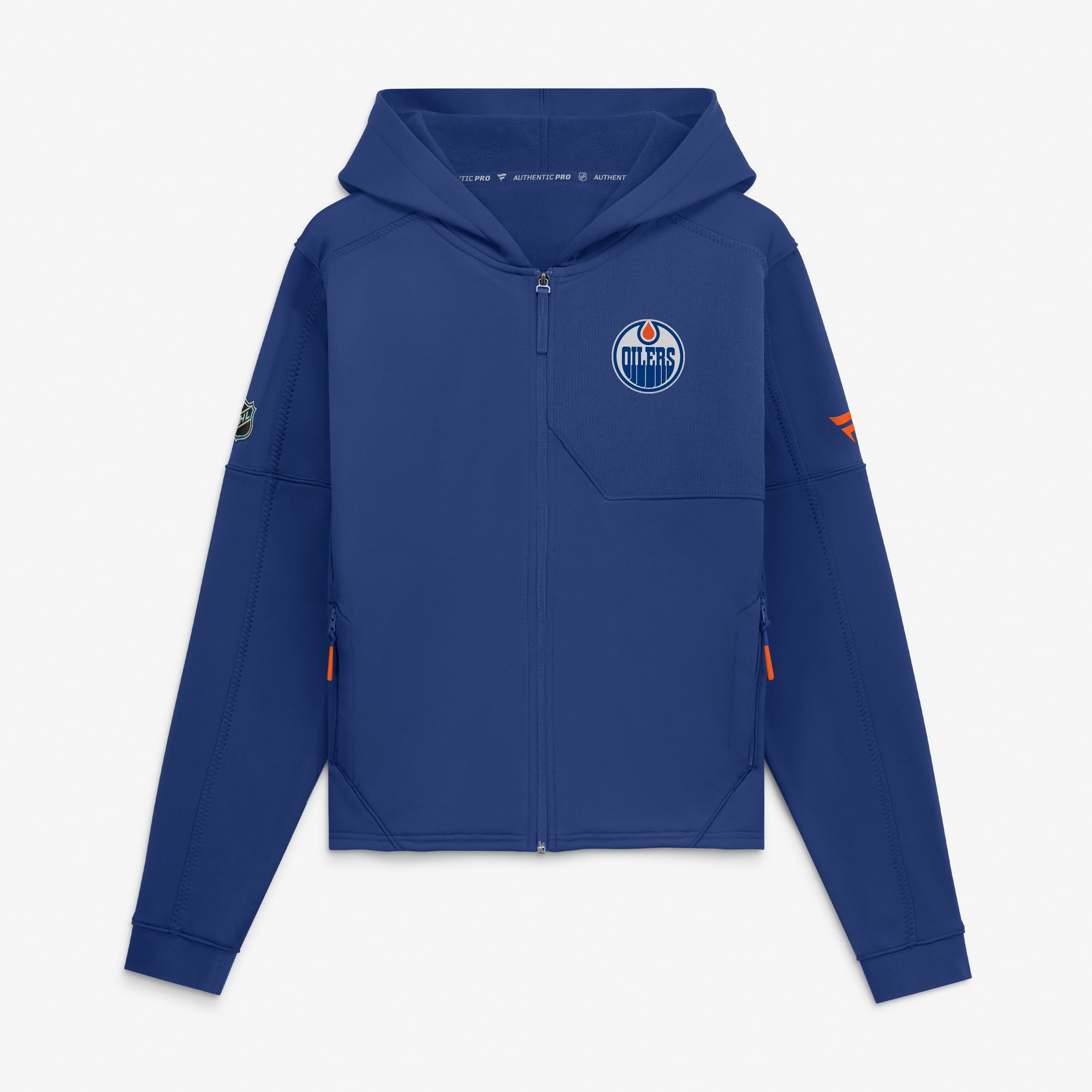 Women's Fanatics Royal Edmonton Oilers Authentic Pro Rink Full-Zip Hoodie