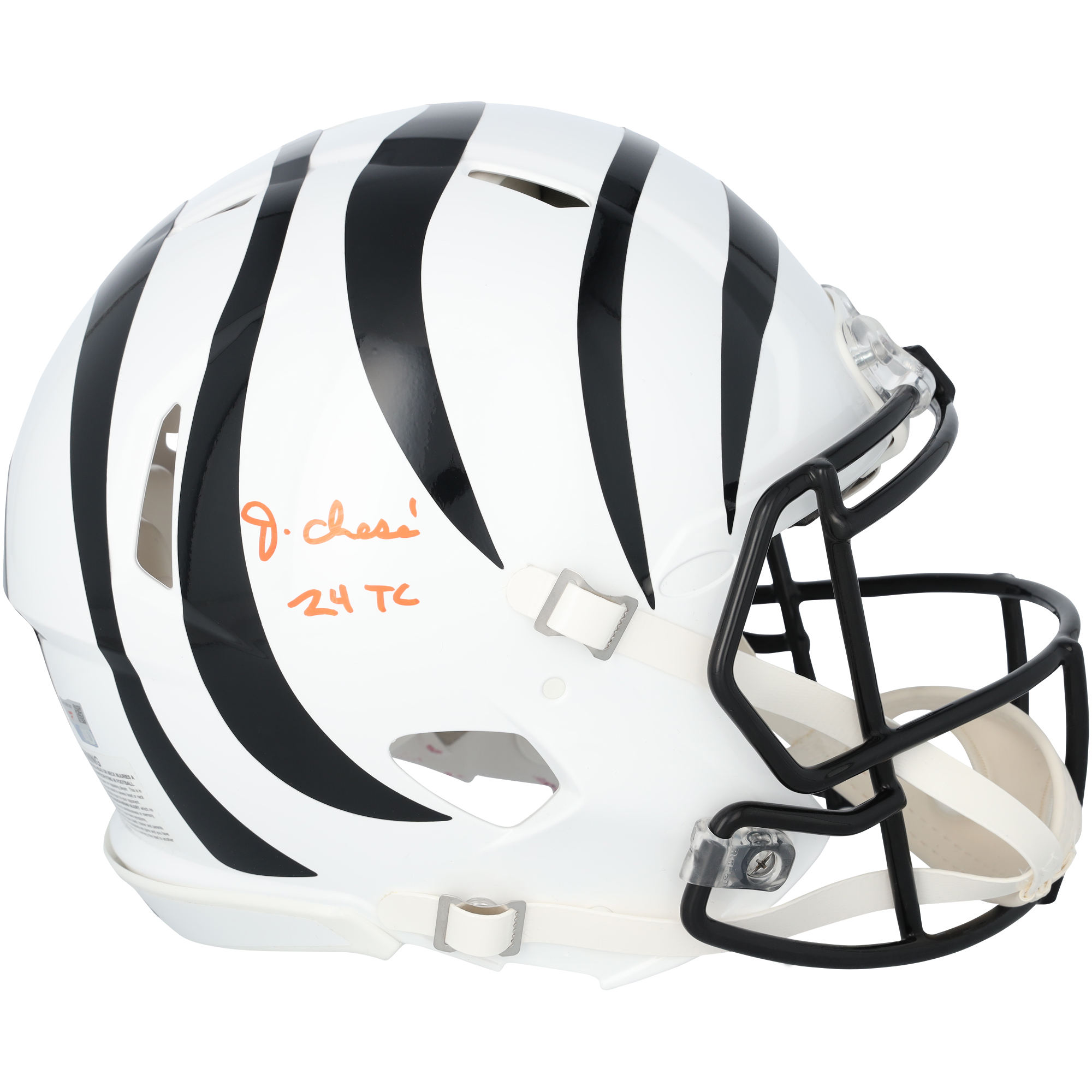 Ja'Marr Chase Cincinnati Bengals Autographed Riddell Speed Authentic Helmet with "24 Triple Crown" Inscription