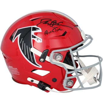 Deion Sanders Atlanta Falcons Autographed Riddell Speed Flex Authentic Helmet with "Prime Time" Inscription
