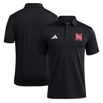 Men's adidas  Black Nebraska Huskers Our Red Burns Brighter Ultimate365 Polo