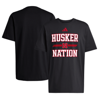 Men's adidas  Black Nebraska Huskers Our Red Burns Brighter T-Shirt