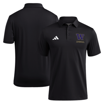 Men's adidas  Black Washington Huskies Dawgs Ultimate365 Polo