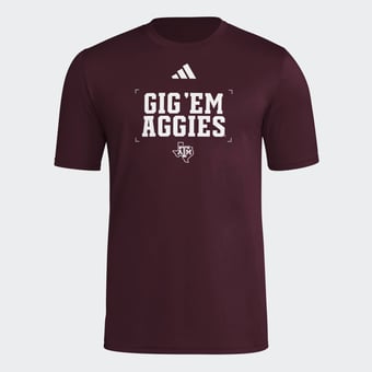 Men's adidas  Maroon Texas A&M Aggies Locker Slogan Football Pre-Game T-Shirt