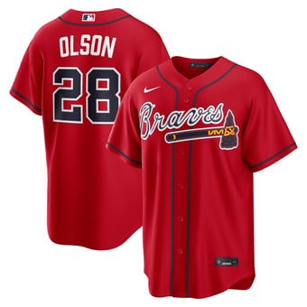 Men's Nike Matt Olson Red Atlanta Braves Alternate Replica Jersey