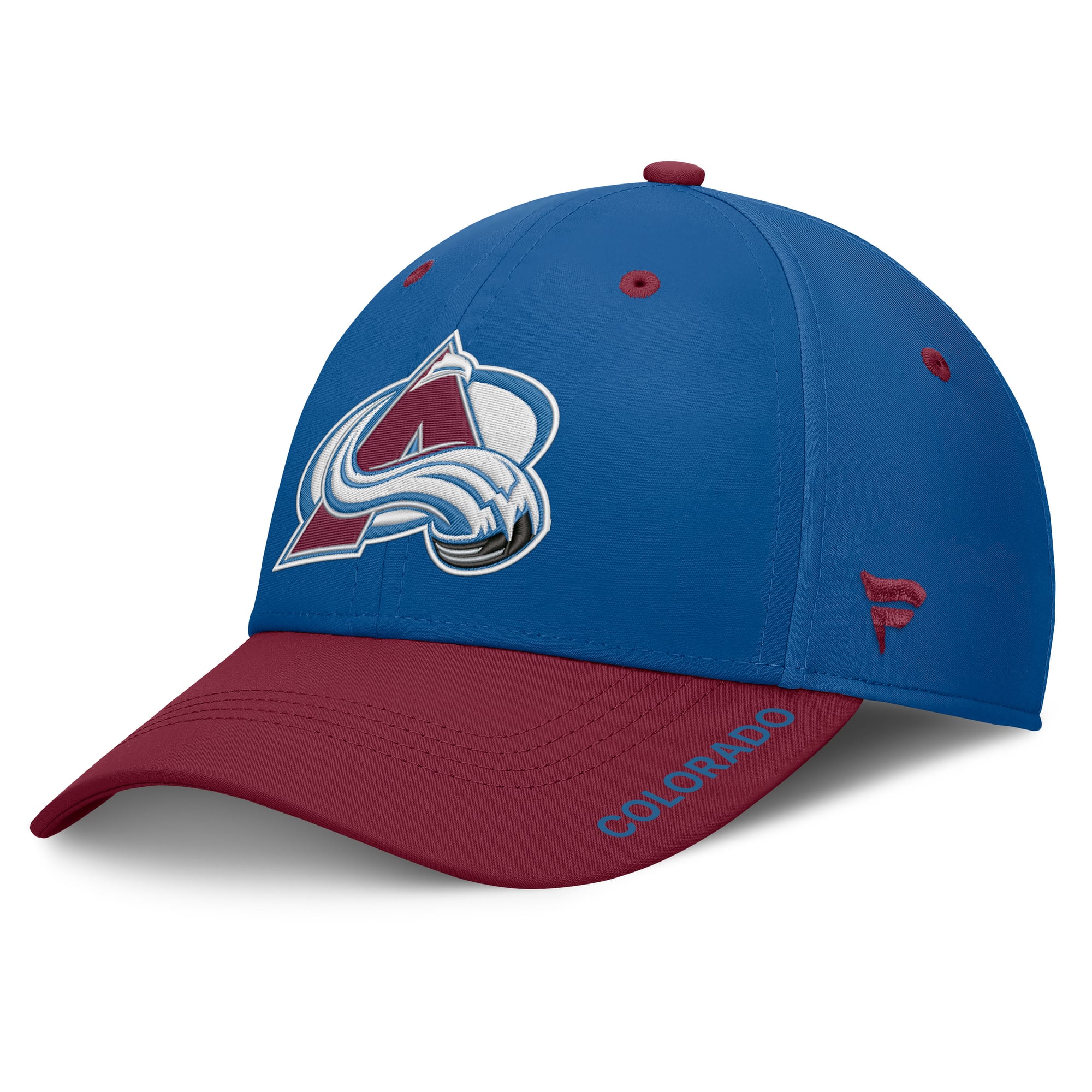 Men's Fanatics Blue/Burgundy Colorado Avalanche Authentic Pro Rink Stretch Hat