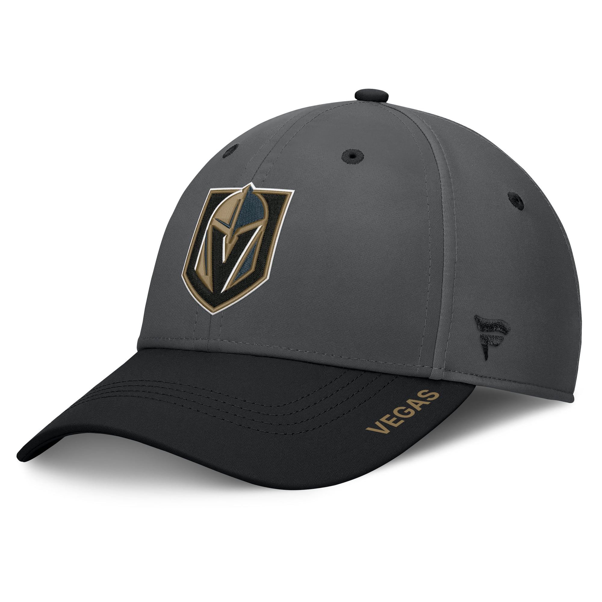 Men's Fanatics Gray/Black Vegas Golden Knights Authentic Pro Rink Stretch Hat