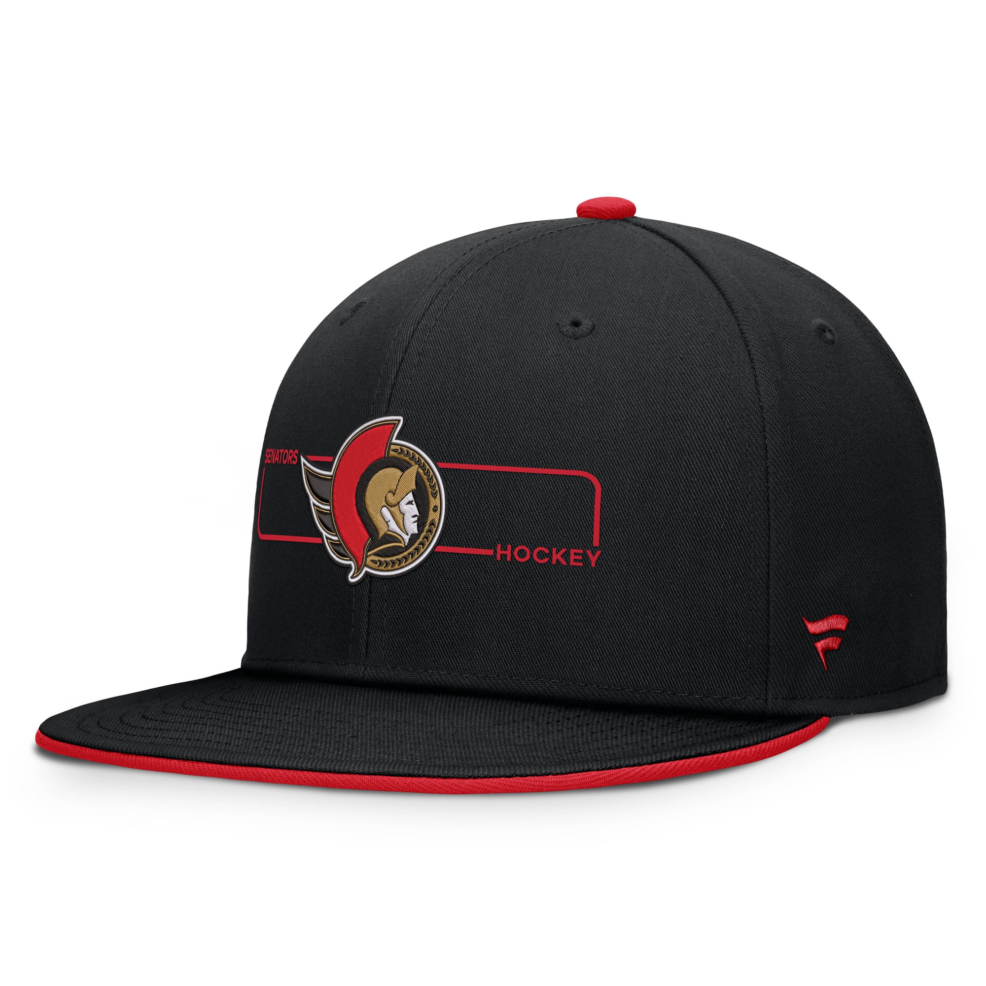 Men's Fanatics Black Ottawa Senators Authentic Pro Rink Snapback Hat