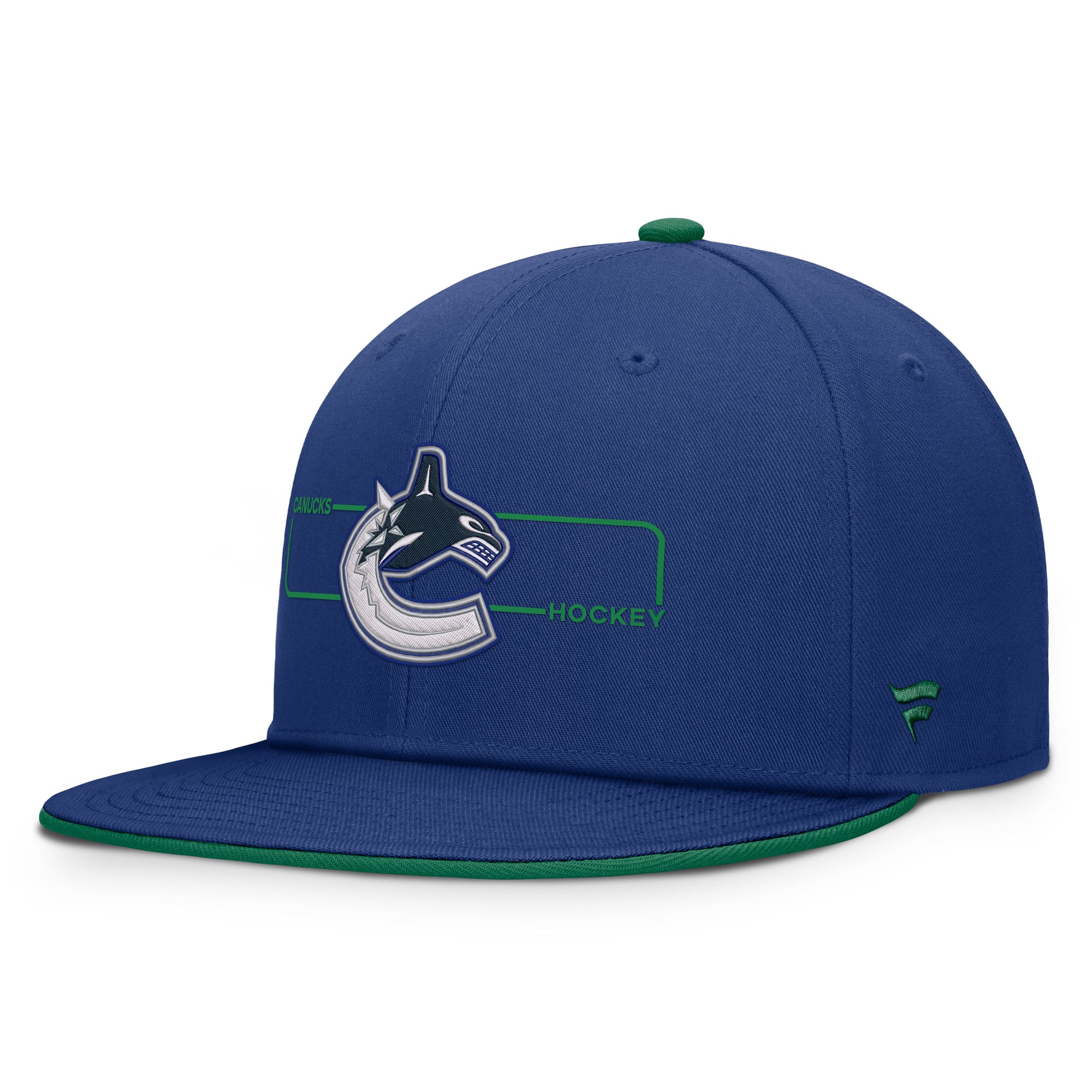 Men's Fanatics Blue Vancouver Canucks Authentic Pro Rink Snapback Hat