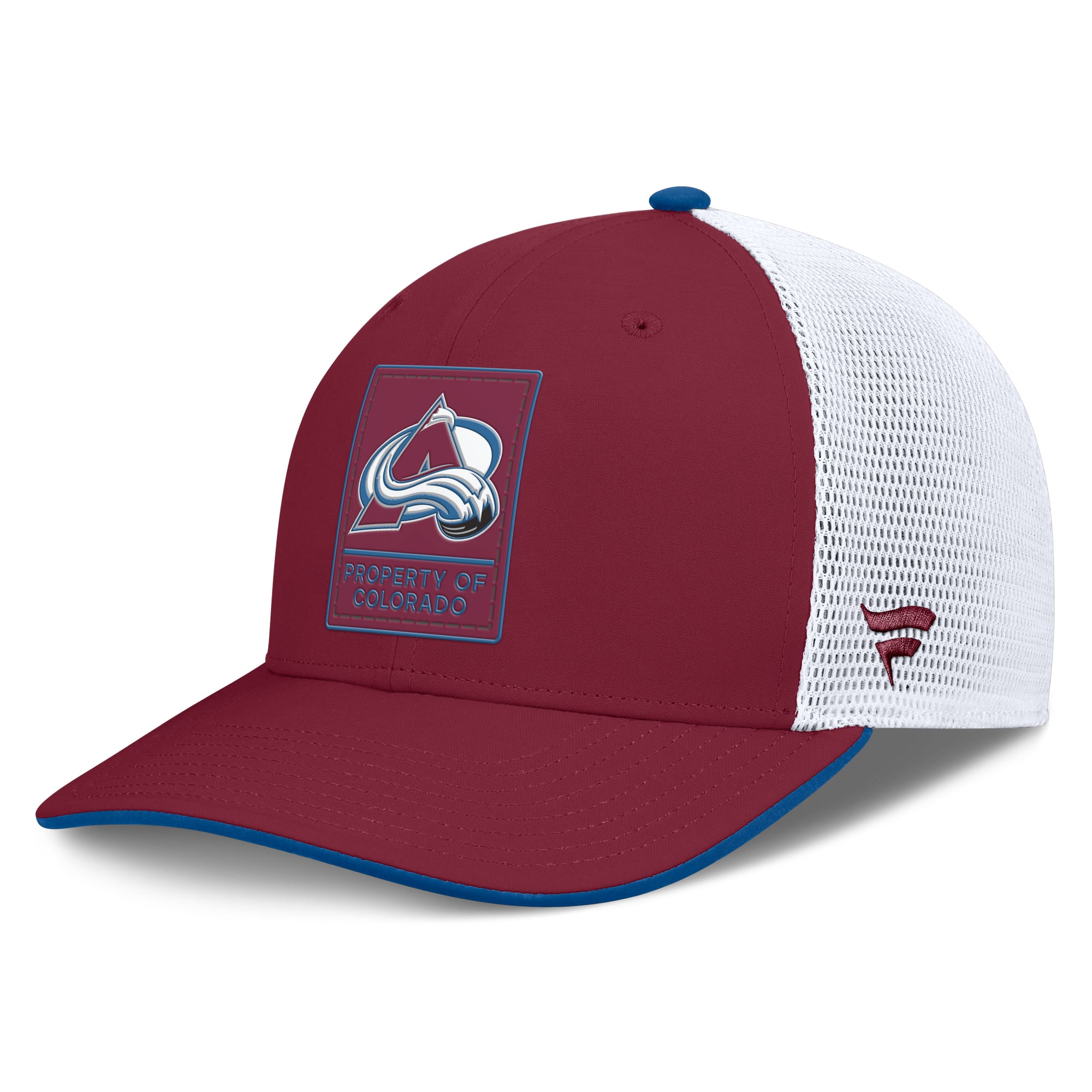 Men's Fanatics Burgundy/White Colorado Avalanche Authentic Pro Rink Mid-Crown Adjustable Trucker Hat
