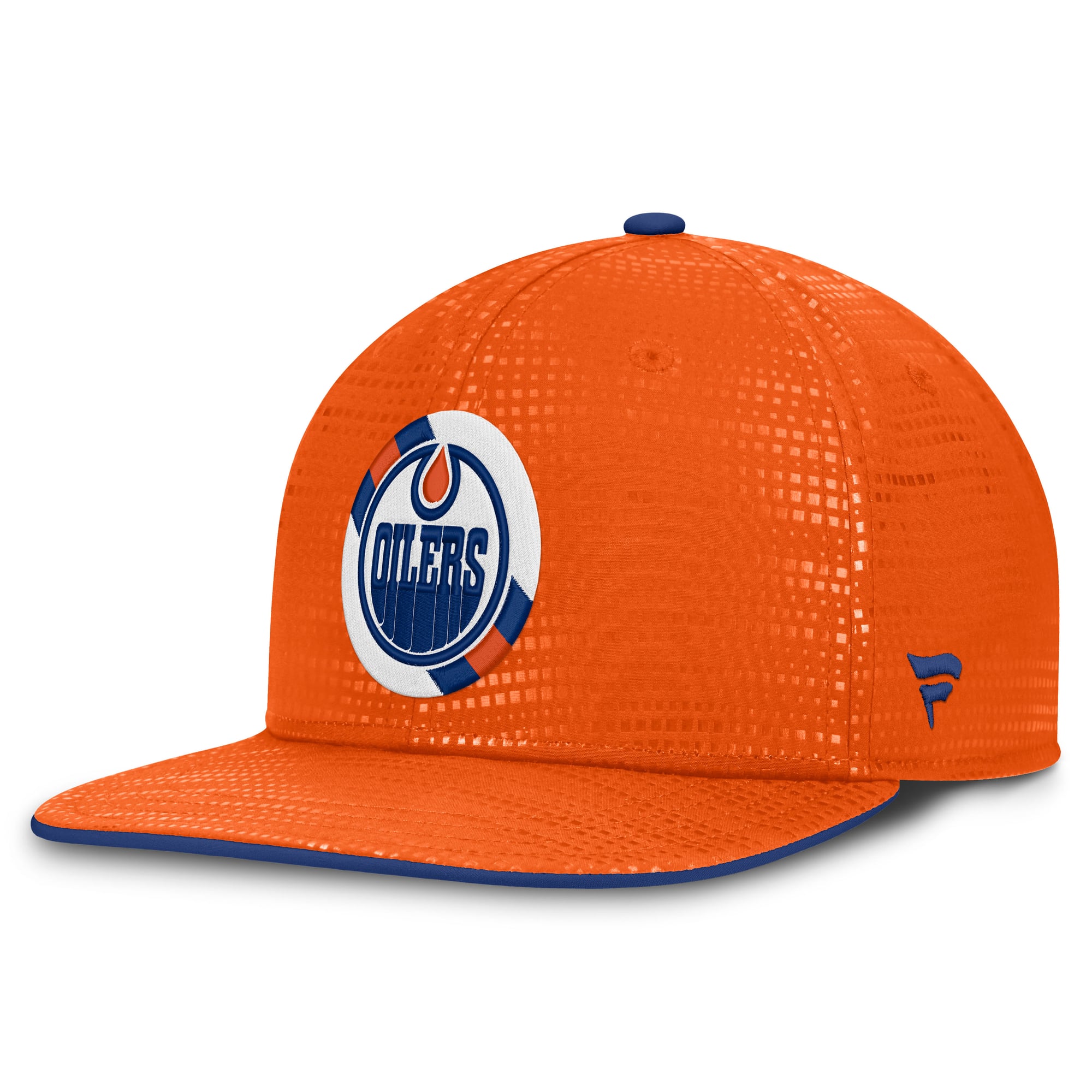 Men's Fanatics Orange Edmonton Oilers Authentic Pro Rink Square Visor Snapback Hat