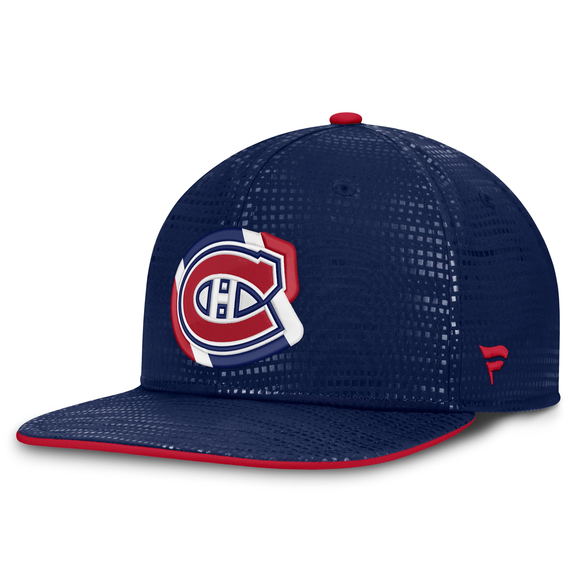 Men's Fanatics Navy Montreal Canadiens Authentic Pro Rink Square Visor Snapback Hat
