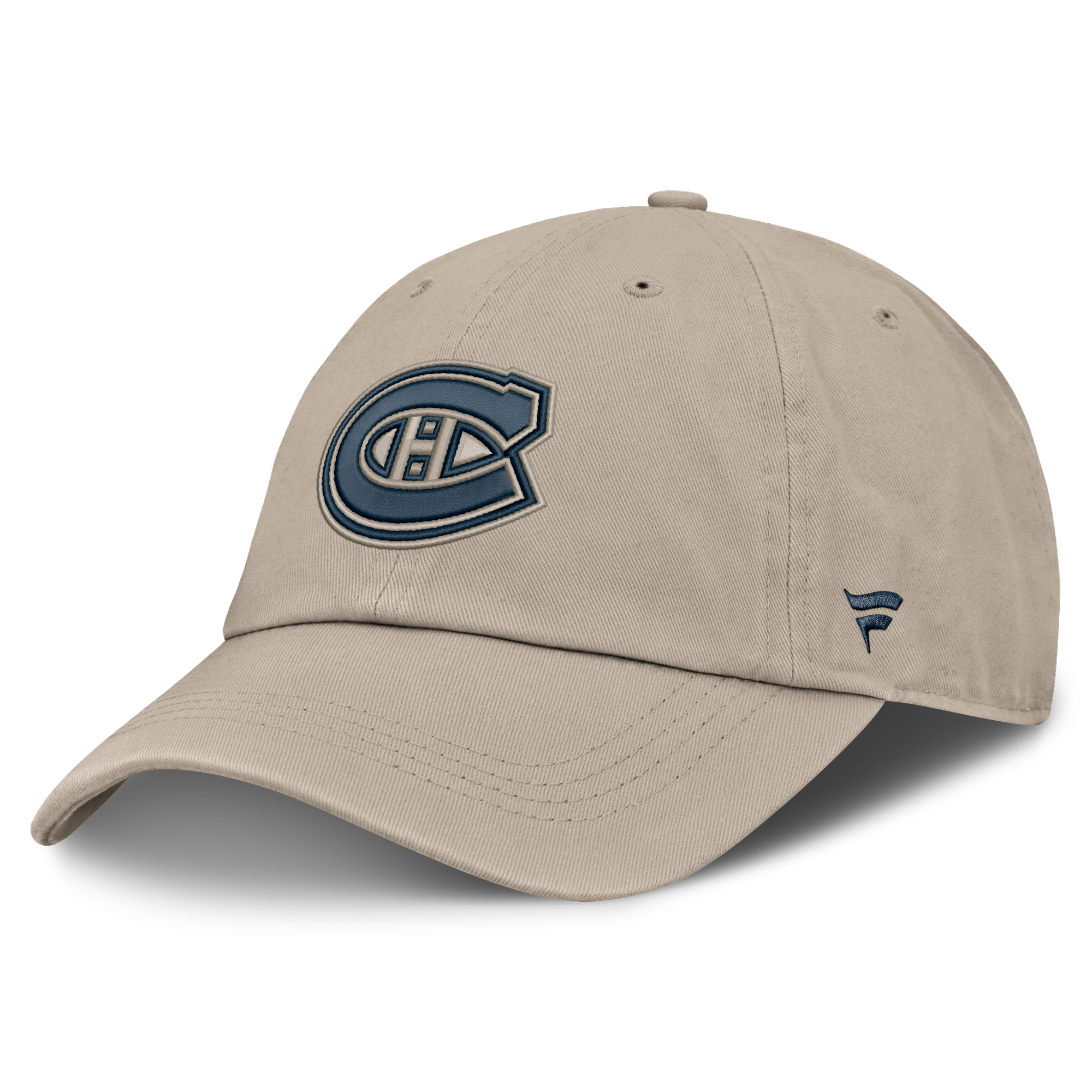 Men's Fanatics Light Beige Montreal Canadiens Authentic Pro Road Soft Wash Unstructured Adjustable Hat