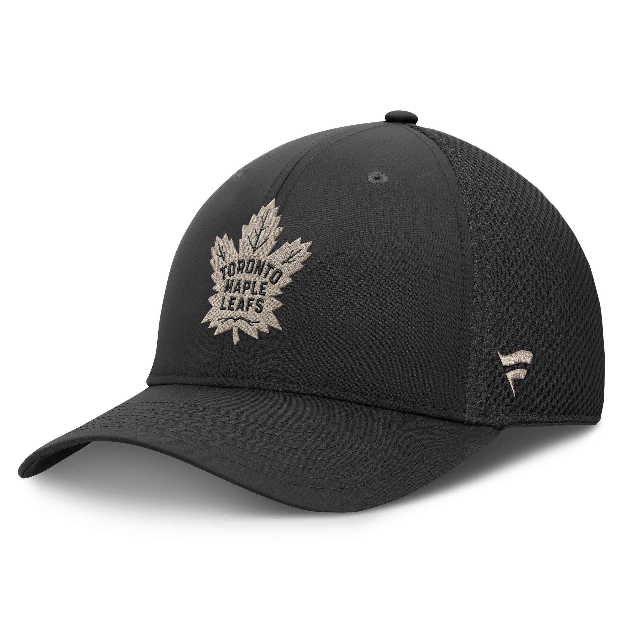 Men's Fanatics Charcoal Toronto Maple Leafs Authentic Pro Road Meshback Stretch Hat