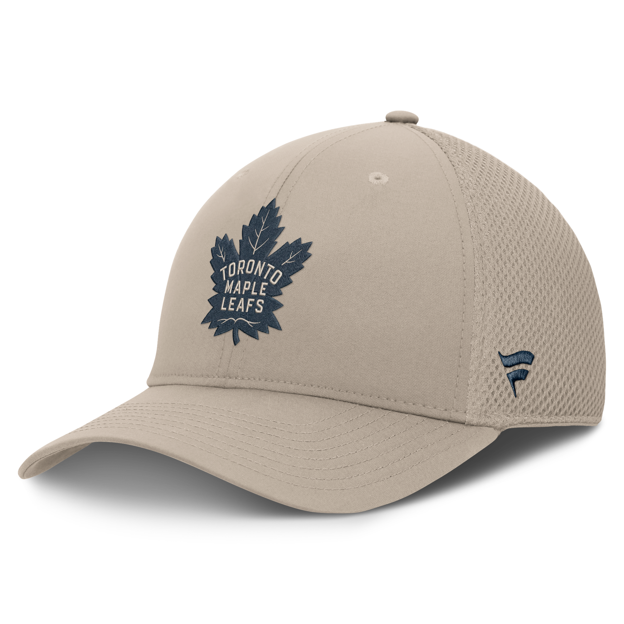 Men's Fanatics Light Beige Toronto Maple Leafs Authentic Pro Road Meshback Stretch Hat